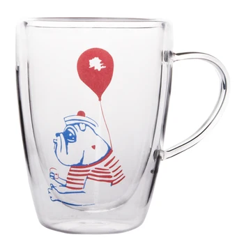 

BiggDesign Mr. Allright Man Double Wall Cups / Double Wall Glass / 350 ml Wholesale Handgrip Cup