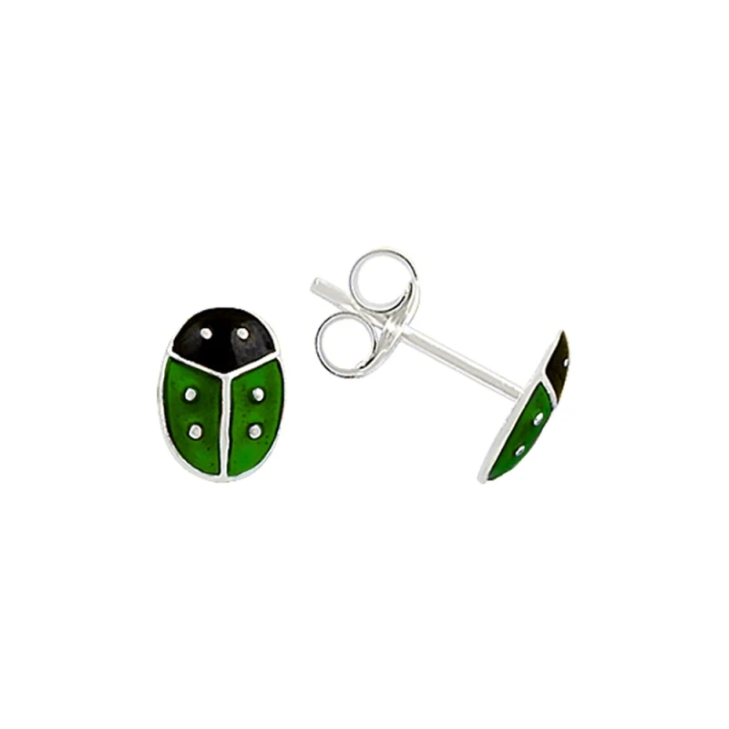 Серебряная 925 пробы божья коровка детская бирка