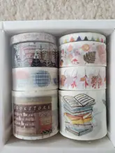 Washi-Conjunto de cintas adhesivas para Scrapbooking, 8 Uds., serie de sueños de fantasía, cinta adhesiva, suministros para escuela y oficina