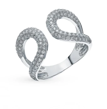 

Silver ring with cubic zirconia sunlight