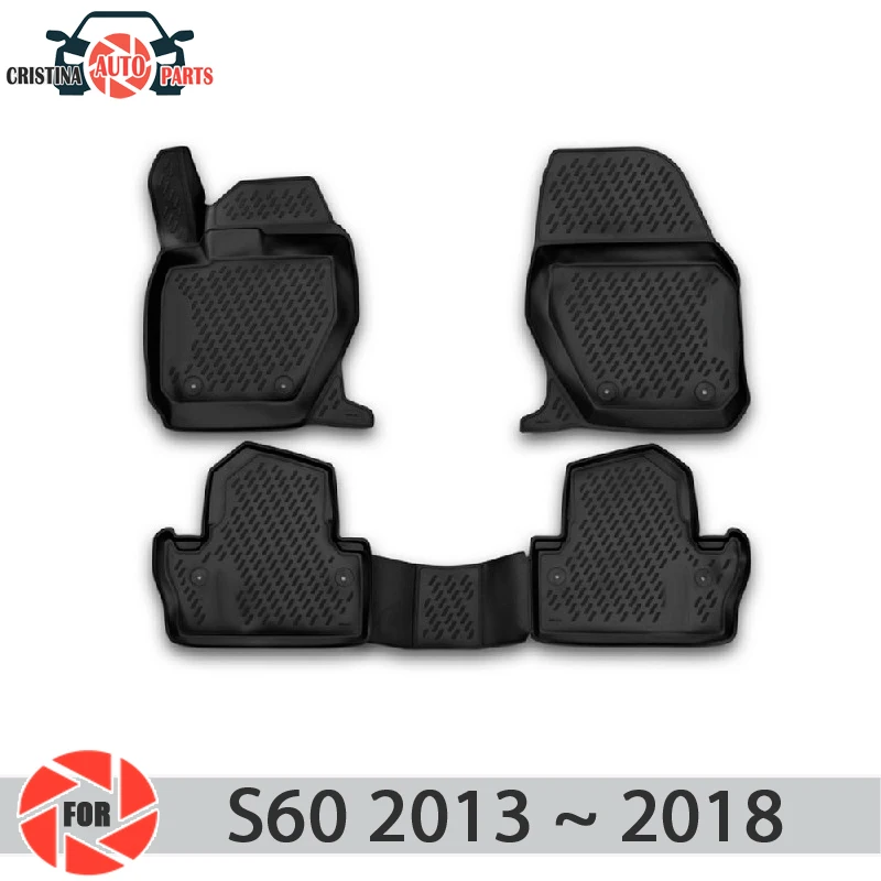 Коврики для Volvo S60 2013~ ковры Нескользящие полиуретановые грязезащитные внутренние аксессуары для стайлинга автомобилей