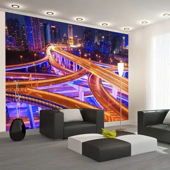 

Wall mural-Spiderweb of roads - 100x70 cm