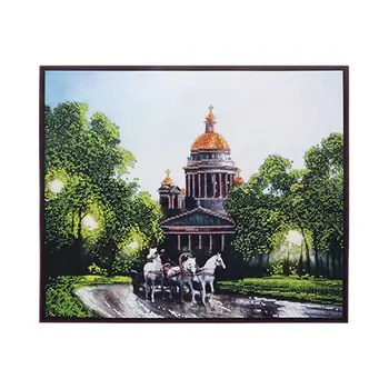 

Бн-3182 set for embroidery with beads hobby & pro 'three horse', 40*34 cm