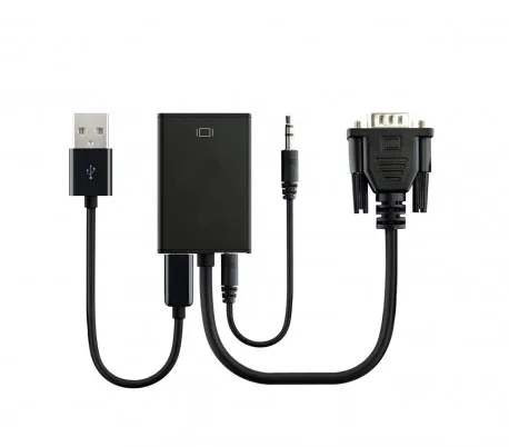 560929 видео конвертер адаптер Универсальный VGA к HDMI аудио USB|Кабели связи| |