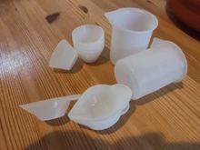 Tazas de silicona para mezclar, Molde de resina UV, DIY, juego de herramientas de joyería, 12 Uds., novedad de 2021