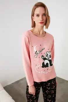 

Trendyol Printed Knitted Pajamas Set THMAW21PT0747