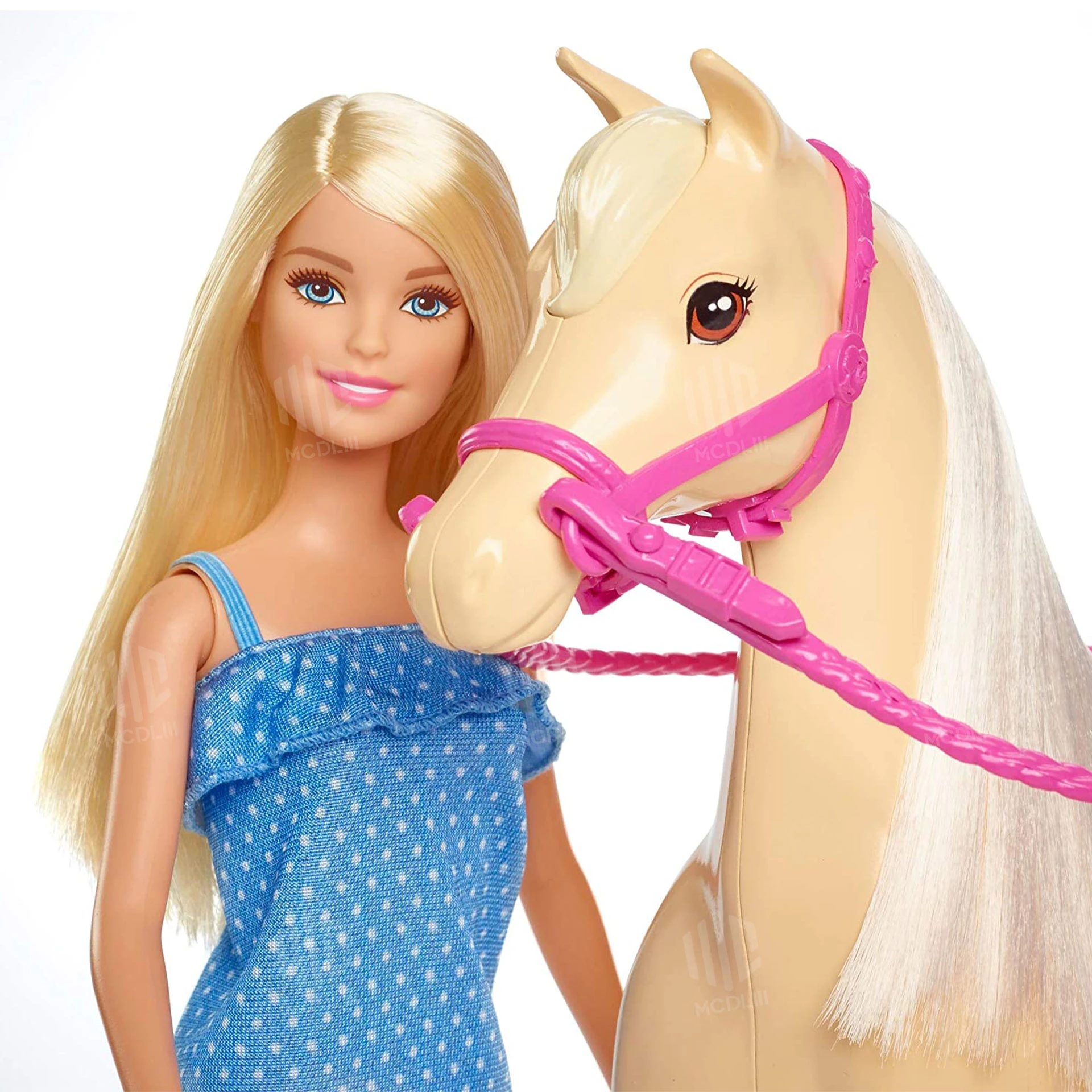 Slechthorend lotus Over het algemeen Barbie Doll Blond Dragen Rijden Outfit Met Helm En Licht Bruin Paard Met  Zachte Witte Manen En Staart Gift Voor 3 Tot 7|Poppen| - AliExpress