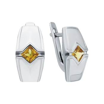 

Silver earrings with sultanites synthetic sunlight sample 925