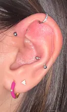 ROXI Ins-Pendientes de aro pequeños para mujer, en 9 colores, joyería fina, Pendientes de cartílago inusuales, aretes de Plata de Ley 925