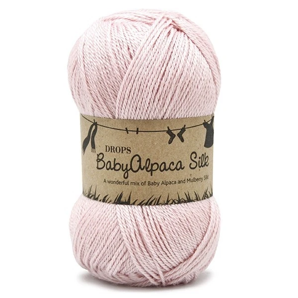 3125 Light pink/св.розовый Пряжа DROPS «Baby Alpaca Silk» - Цвет: 3125 Light pink/св.розовый