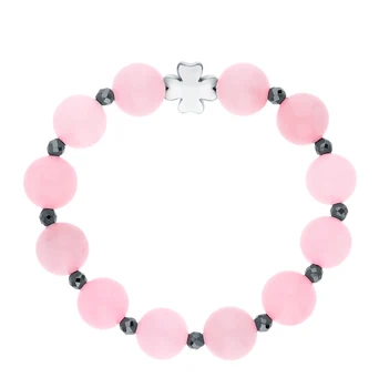 

Silver Bracelet with quartz and hematite sunlight sample 925