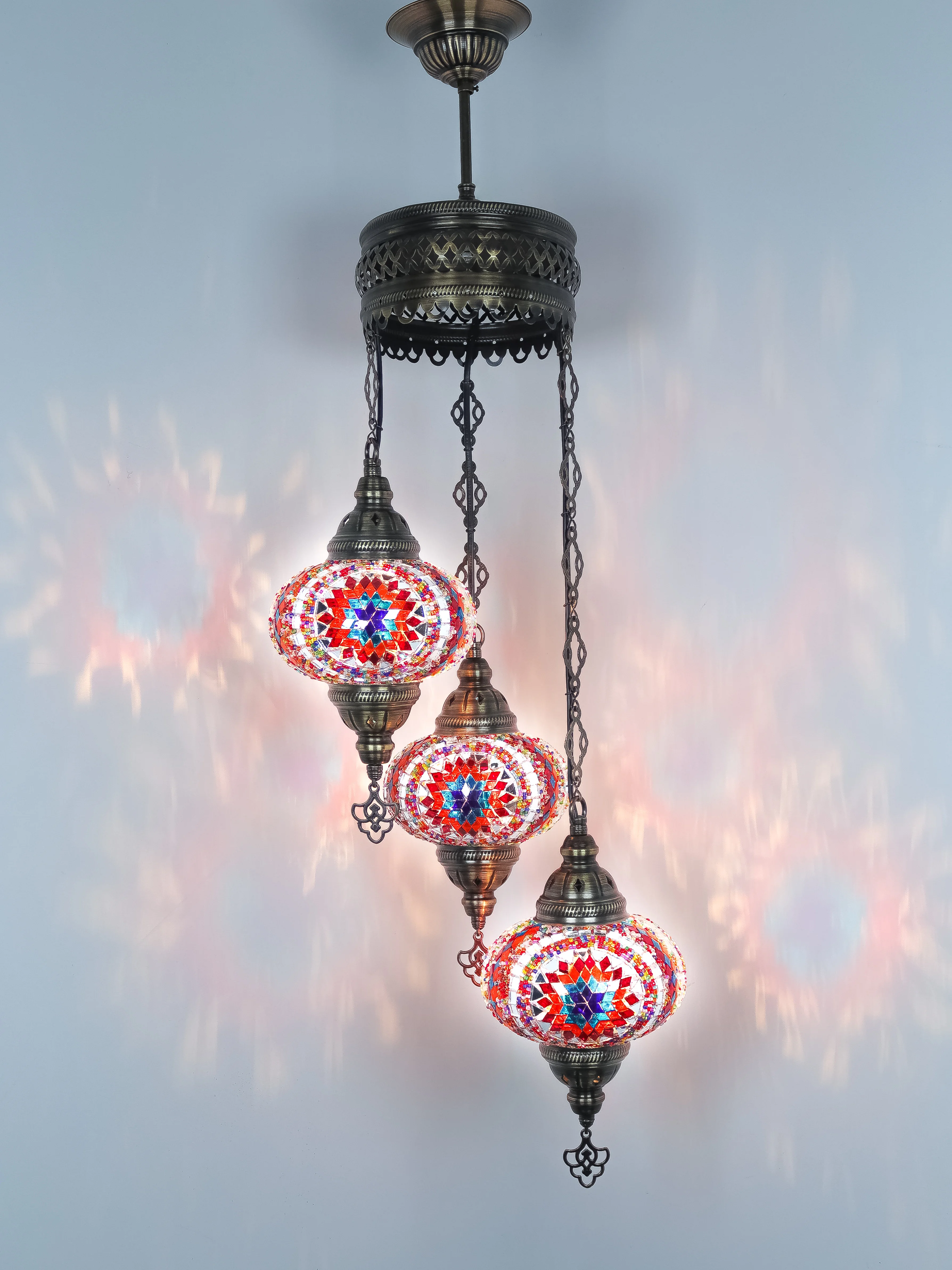 Amazing Turkish Chandelier mosaic hanging Moroccan vintage pendant lampshade glass light ceiling vintage chandelier Chandeliers