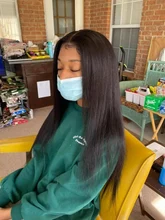 Pelo recto brasileño mechones con cierre Remy hueso recto mechones de cabello humano postizo mechones con T malla con división cierre con el pelo del bebé