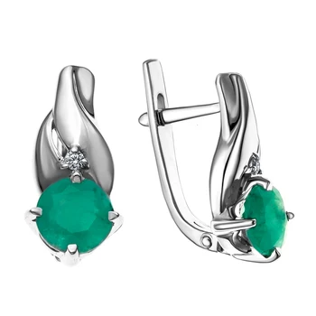 

Earrings made of silver with cubic zirconia Sint.