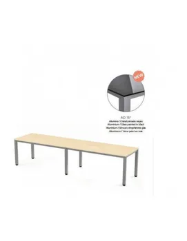 

TABLE EXECUTIVE DOUBLE ROCADA 360x80 CM COLORED ALUMINUM/BLACK CRYSTAL