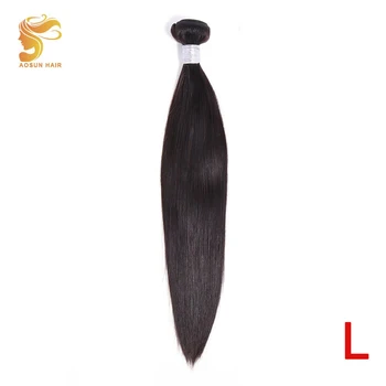

AOSUN HAIR Peruvian Straight Human Hair Extensions 10-26inch Natural Color 1 Piece Hair Weave Bundles Remy Hair Free Shipping