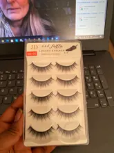 HBZGTLAD-5 pares de pestañas postizas 3D hechas a mano, naturales, largas y gruesas, maquillaje diario, gruesas, cruzadas