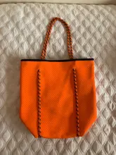 Bolso de neopreno transpirable de lujo, de hombro, gran capacidad, de mano, informal, asa superior, bandoleras, novedad