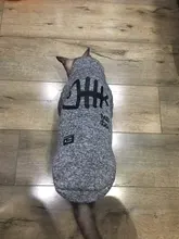 Sweatshirt Coat Puppy Yorkies Dog Chihuahua Cotton Fish-Bone-Print for Small Cats Cozy