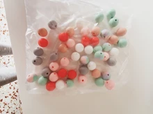 LOFCA 12mm 50 unids/lote perlas de silicona de grado de alimentos mordedor cuentas bebé masticables cuentas de dentición mordedor de silicona diy