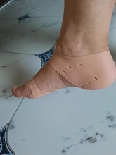 2 uds nuevo de silicona calcetines para el cuidado de los pies hidratante Gel tacón Delgado calcetines con agujero roto pie protectores de cuidado de la piel cuidado de los pies herramienta de
