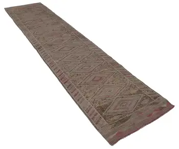 

73x325 Cm Beige Handmade Boho Runner Rugs-2x11 Ft