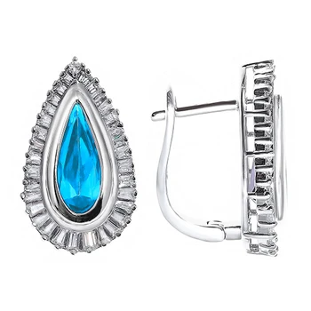 

Silver earrings with cubic zirconia
