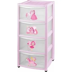 

Chest of drawers for children fast on wheels 4 drawers (pink) (431342505)