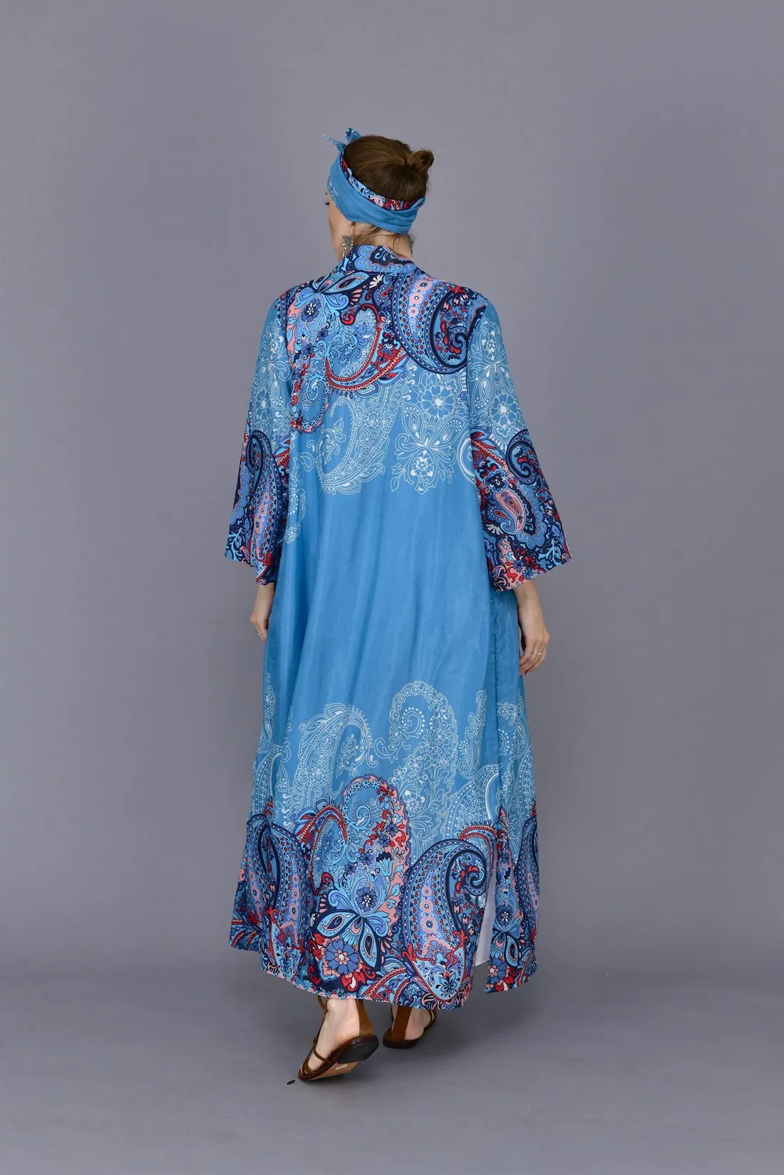 Patterned Long Cape Dress New Fashion Women's Clothing Collections Very Stylish Summer Jacket Abaya Wear