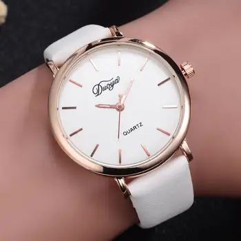 

WJ-7435 2019 Women Watch Exquisite Dial Fashion Quartz Wristwatch montre Simple Leather Strap Buckle Watches relogio feminino