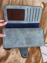 Billetera Baellerry de cuero de las mujeres de lujo tarjeta soporte embrague Casual mujeres carteras bolsillo con cremallera bolsillo Hasp cartera mujer bolso