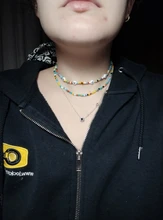 Collar de satélite multicapa con cuentas de arcoíris para mujer, joyería Bohemia hecha a mano, con personalidad
