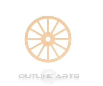 

10 pieces Wheel Laser Cut Wood Shape Craft Supply