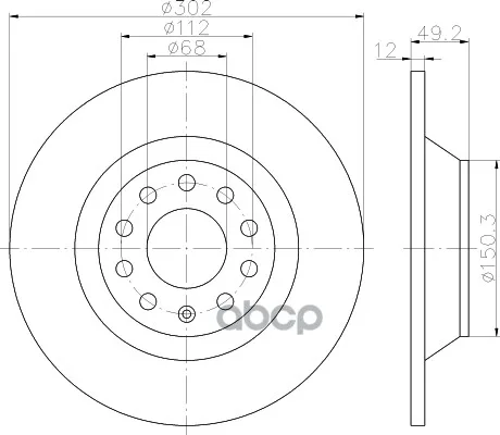 Диск Тормозной Pro HELLA арт. 8DD355111-181