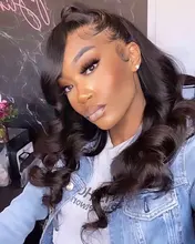 Body Wave-pelucas de encaje con cierre para mujer, pelucas de cabello humano ondulado peruano, ISEE Hair 180% de densidad, pelucas de cabello humano con cierre de encaje