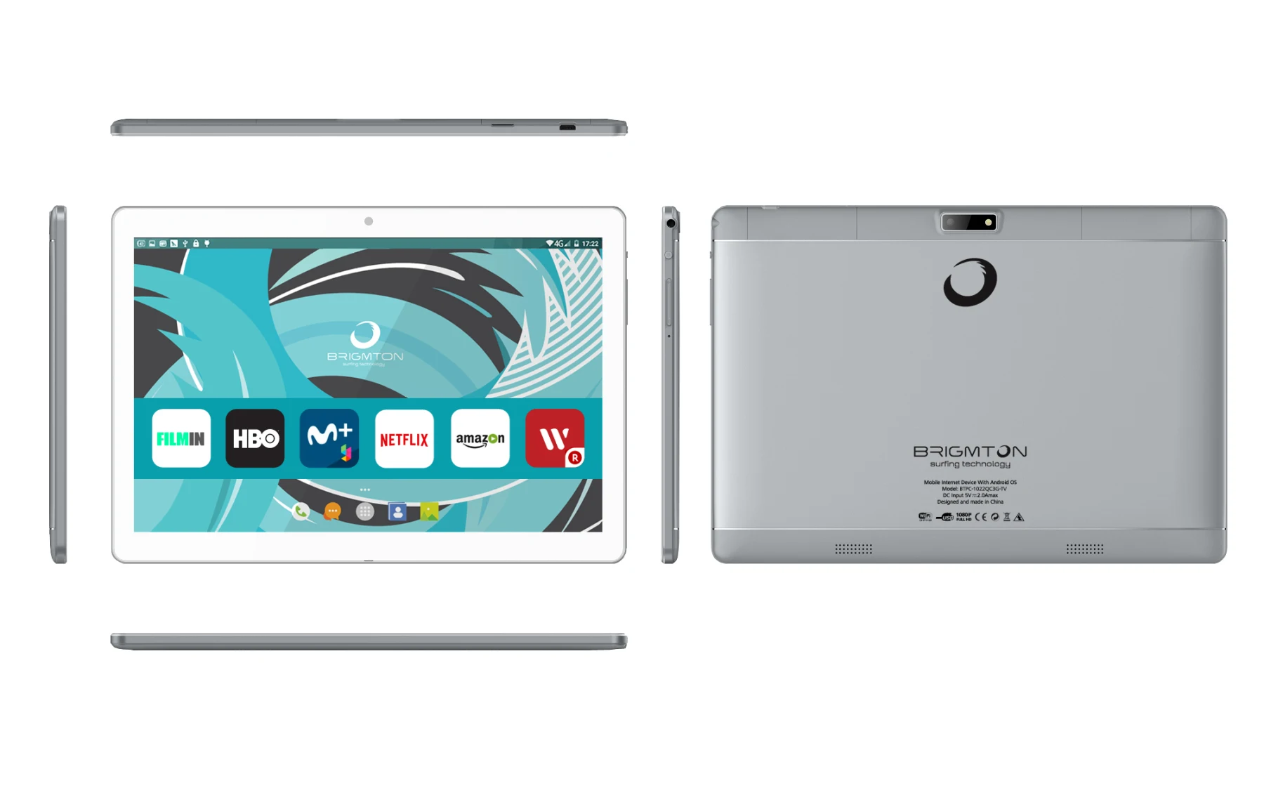 Планшет BRIGMTON BTPC-1022 10," quad core 16 GB 2 GB ram Белый