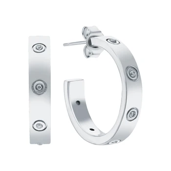 

Silver earrings with cubic zirconium sunlight sample 925