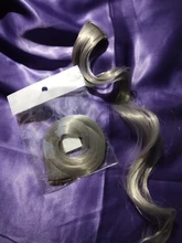 Alileader-extensiones de cabello Natural sintético largo para mujer y niña, Clip rizado de 18 pulgadas, color rosa y azul