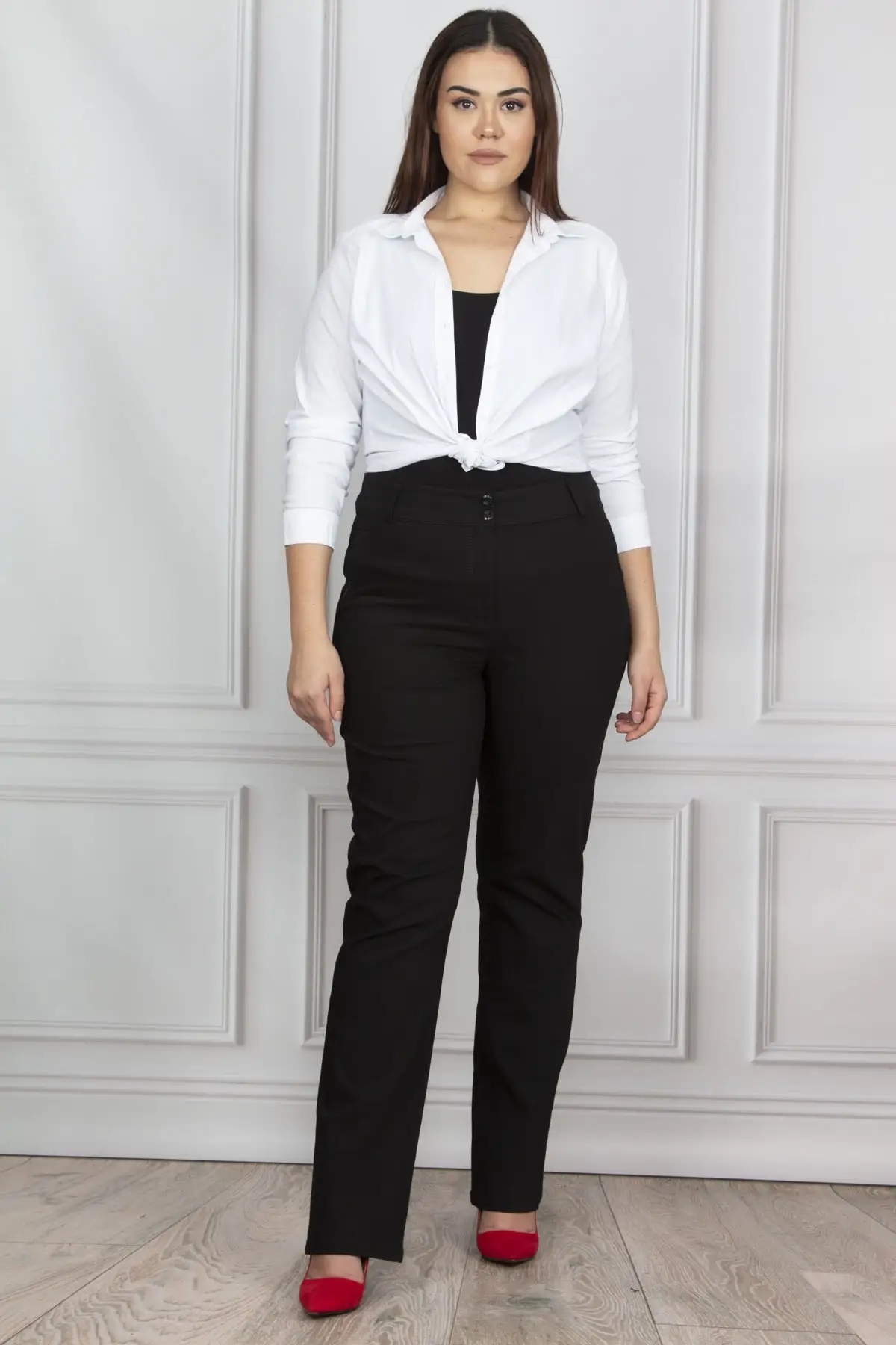 Sans Textile женские черные брюки из лайкры с карманами 65N14177