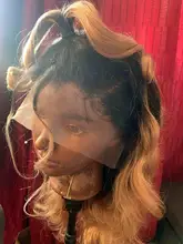 Rubia peluca con malla frontal Ombre pelucas de cabello humano cuerpo onda de encaje peluca con malla frontal 1B 30 cierre de la onda del cuerpo de la peluca Remy Ombre Peluca de pelo brasileño