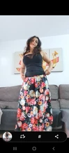 Faldas plisadas con estampado Floral para mujer, faldas de cintura elástica, a la moda, de talla grande
