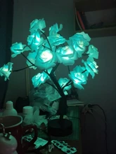 Table-Lamp Night-Lights Bedroom Decor Flower-Tree Rose Christmas Xmas LED USB Wedding