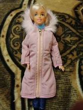 Abrigo largo Multicolor de moda, Chaqueta de algodón con cremallera, Parkas, Tops, vestido de invierno, ropa cálida para muñeca Barbie, accesorios de juguete para niños
