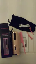 Rizador de pelo inalámbrico y giratorio automático, recargable por USB rizador de pelo, pantalla LED, herramienta de estilismo ajustable con temperatura