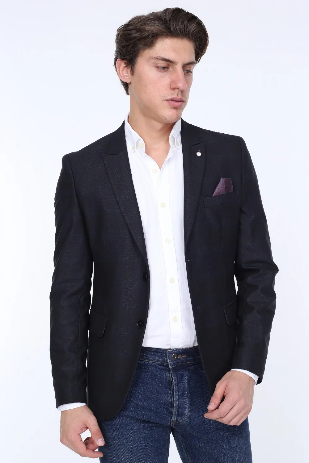 Мужской Блейзер, куртка ZENZEN 01233-черный, турецкое качество, стиль SLIM FIT, Сделано в Турции, настоящий европейский размер
