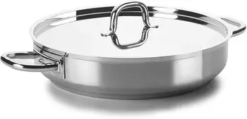 

LACOR Chef-Luxe paella pan without lid, Steel stainless 18/10, silver, 40 cm
