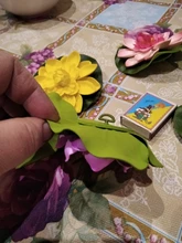 Lirio de agua flotante Artificial, decoración de estanque de flores de loto EVA, 10cm, ornamento de planta, decoración de jardín para el hogar, 5 uds.