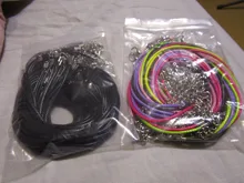 20 piezas de cuero hecho a mano ajustable trenzado collares de cuerda y amuletos colgantes resultados langosta cierre cable cadena