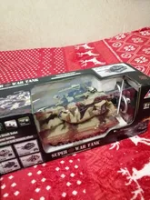 Tanque de combate a Control remoto para niños, juguete de coche de juguete con balas de disparo, interactivo, militar, grande, escala 1:32