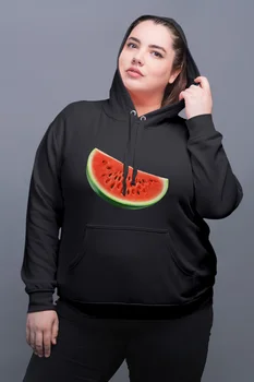 

Angemiel Wear Watermelon Black Women Hooded Sweatshirt